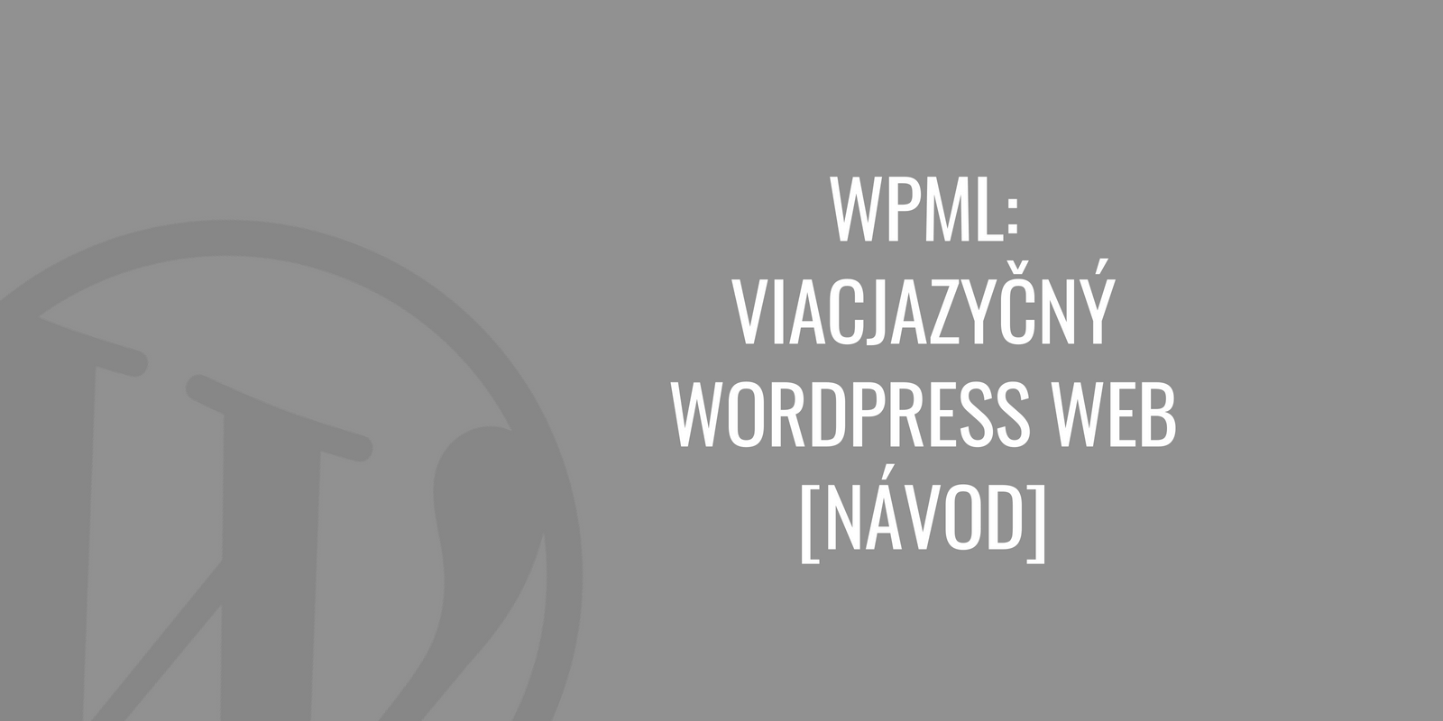 WPML vícejazyčný WordPress