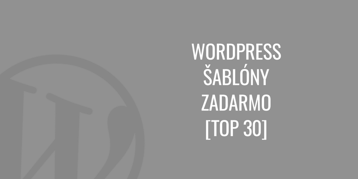 WordPress šablony zdarma