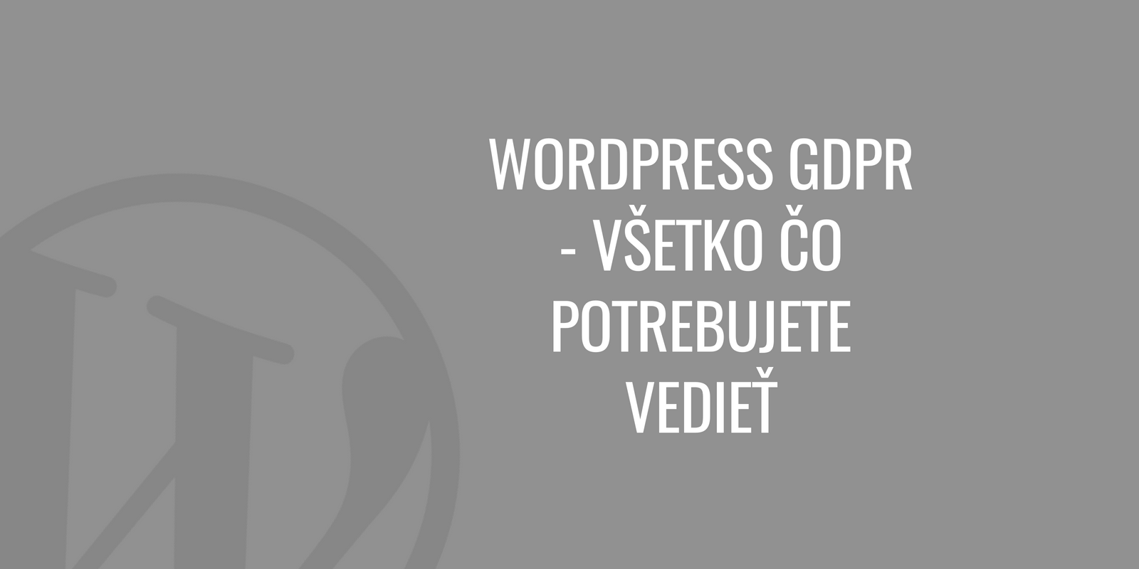 WordPress GDPR návod