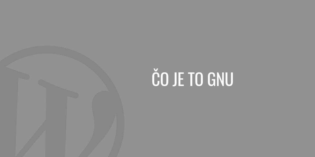 Co je to GNU
