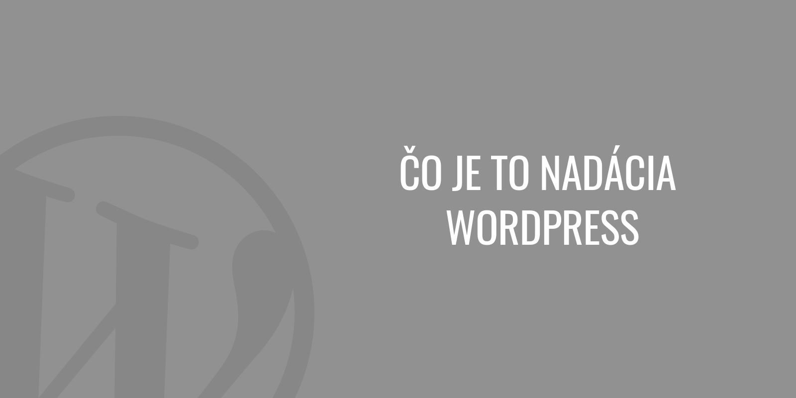 Co je to Nadace WordPress