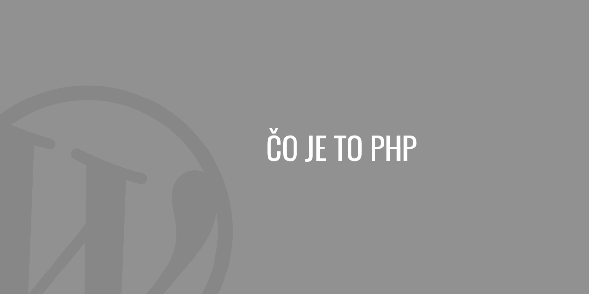 Co je to PHP