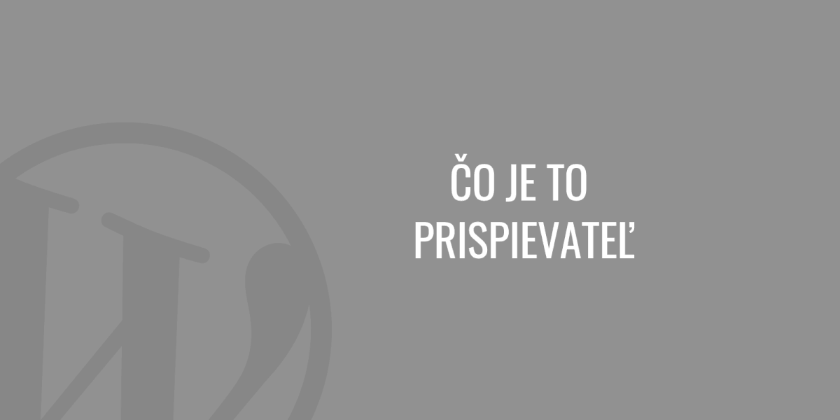 Co je to přispěvatel