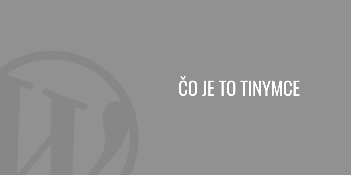 Co je to TinyMCE