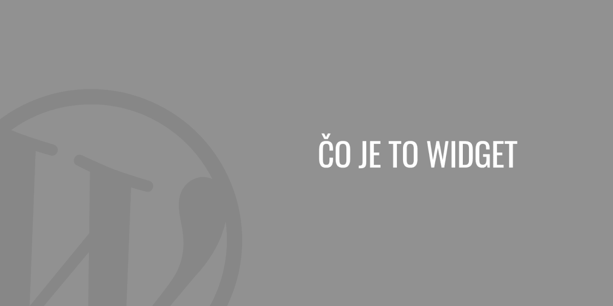 Co je to widget