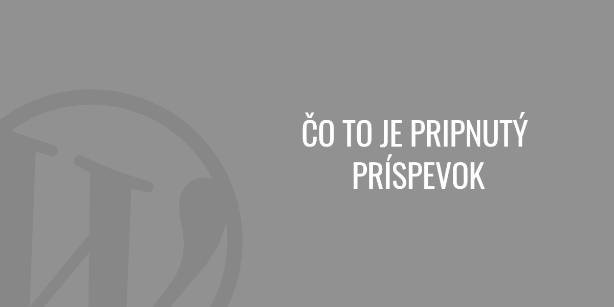 Co je to připnutý příspěvek