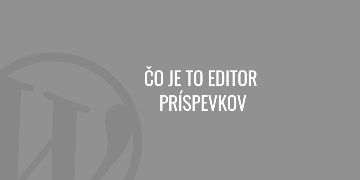 WordPress vizuální editor zobrazuje váš příspěvek v té podobě, jak bude zobrazen na stránce. Ve vizuálním editoru pracujete podobně jako v jiném běžném textovém editoru. Pomocí tlačítek nebo klávesových zkratek můžete měnit typ