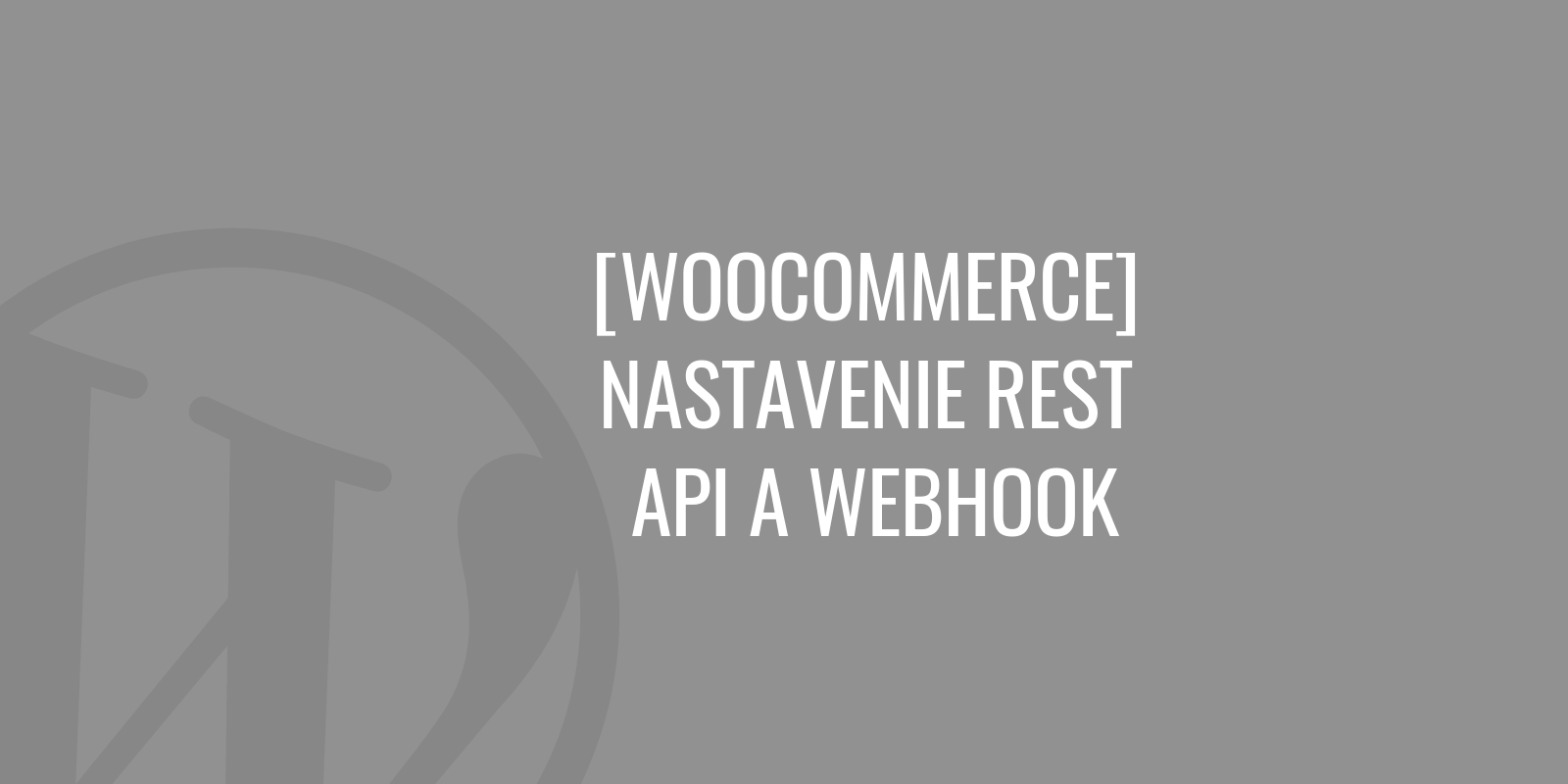 WooCommerce - nastavení REST API a Webhook