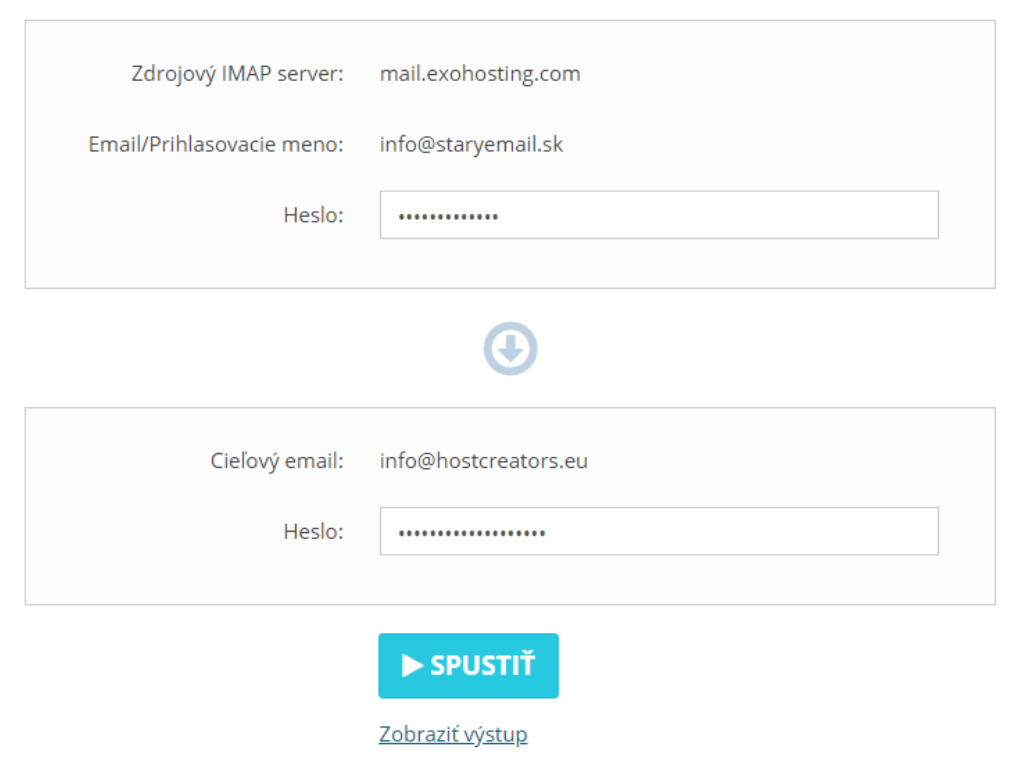 Migrace e-mailů